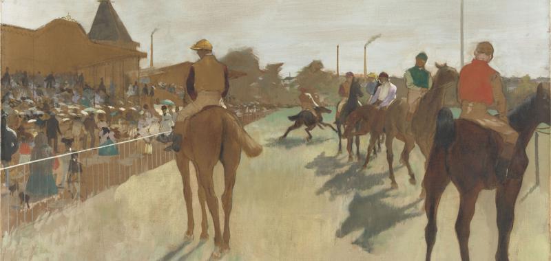 Horses before the Stands, Degas